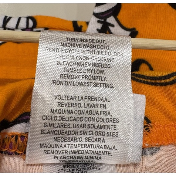 Sanrio Hello Kitty Halloween Pajama Pants Child's Size 4 Orange Black - Picture 7 of 8